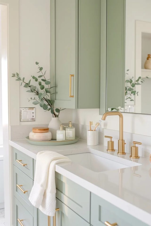 Sage Green Small Bathroom Ideas | Spa-Like Retreat for Tiny Spaces | Quiet Minimal