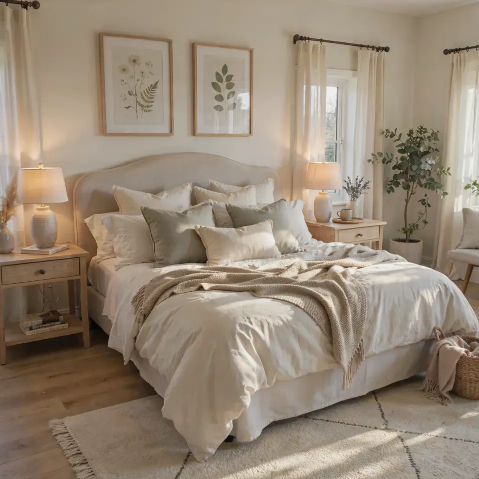 Belgian Linen Pillow Cover | Cozy Cottage Neutral Decor | Farmhouse Throw Pillow