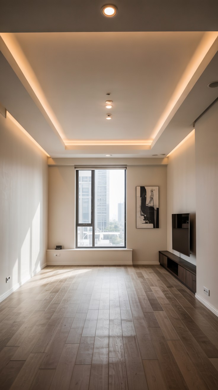 Modern Minimalist Bedroom Design with Elegant Ceiling Lighting Ideas