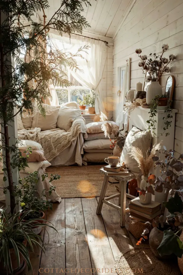 Charming Garden Walkway with Cozy Lantern Lighting - Cottage Style Decor Ideas