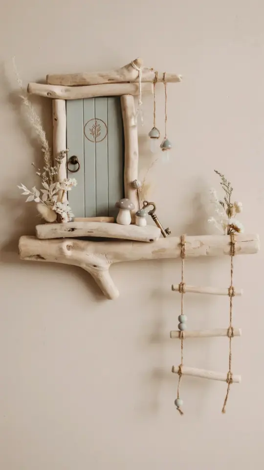 Handmade Fairy Door on a Budget | Pistachio Green DIY with Natural Materials