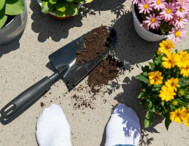 Before and After Potting Flowers: My Go-To Gardening Trowel & Supplies