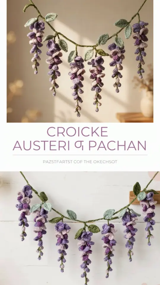 Crochet Wisteria Door Garland Ideas Free Patterns | Cottage Decor DIY