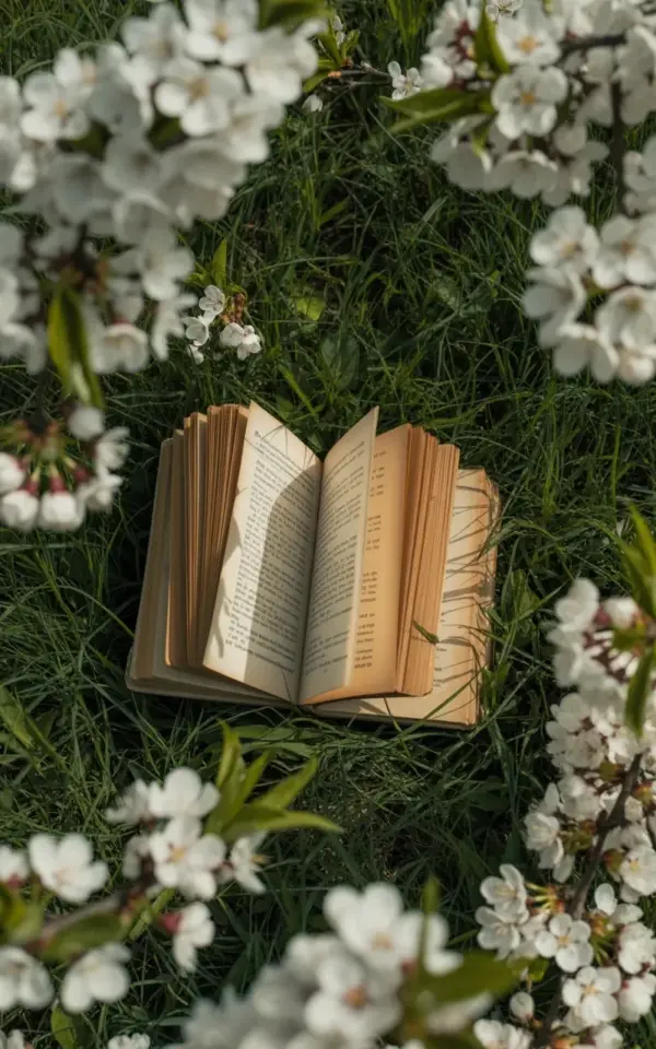 Want to Photograph an Open Book on Grass? Cherry Blossom Setup Ideas